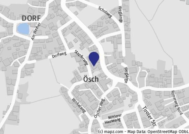 Lageplan: Architekturbüro Babel-Rampp, Stapferweg 17 in Pfronten